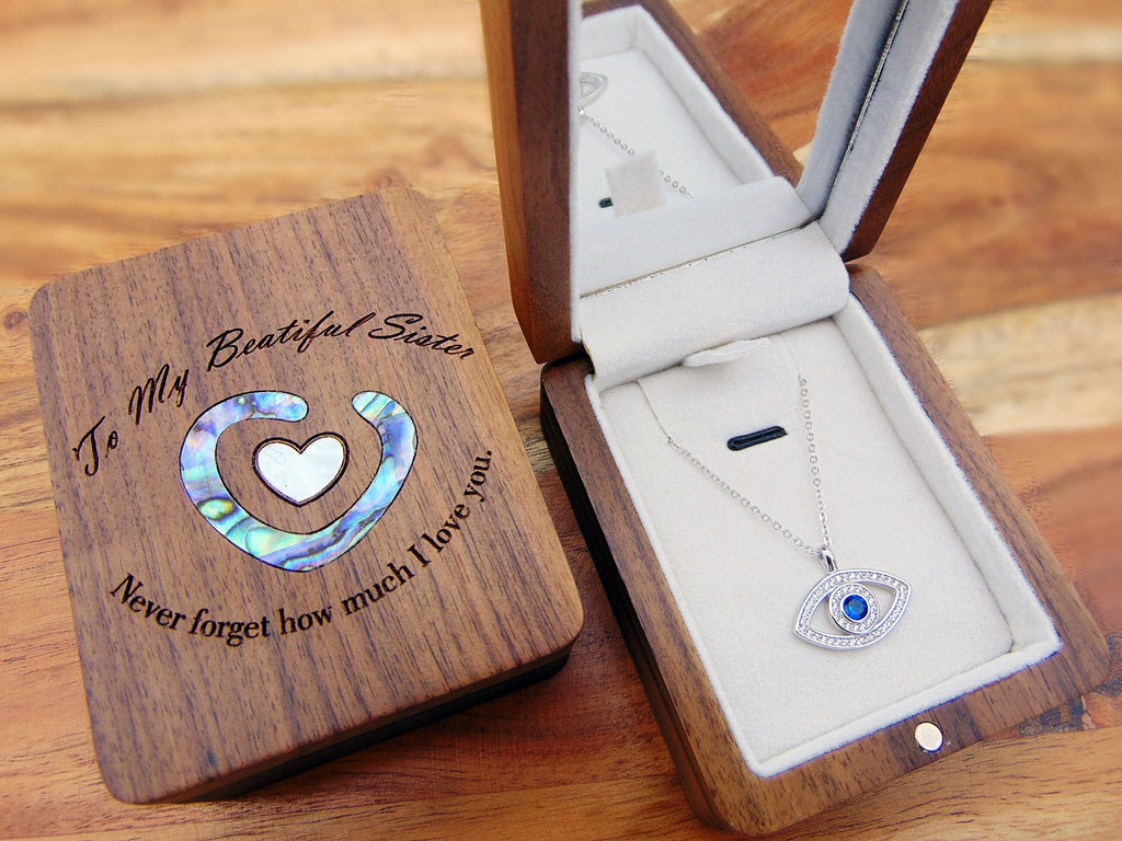 Evil Eye Necklace, 925 sterling Silver, Pendant, Minimalist Necklace, Christmas Gift jewelry For Her, Birthday Gift