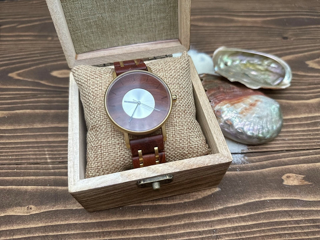 Engraved Wood Watch – Personalized Wrist Watch Gift for Him, Graduation, Anniversary, Birthday gift Wooden Watch with wooden box
