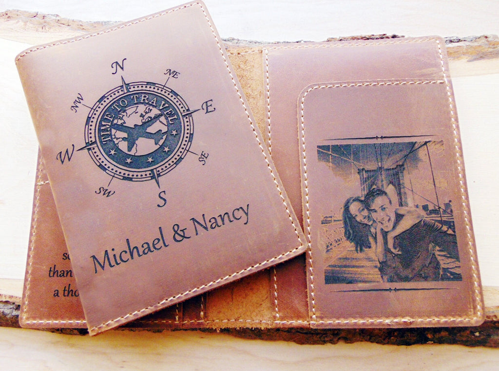 Passport holder , personalized genuine leather passport cover , cowhide passport wallet , travel gift, anniversary gift, traveler&#39;s gift