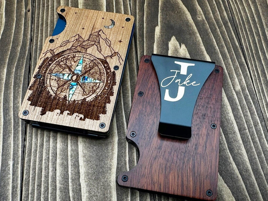 Engraved Cardholder Money Clip Wallet with a Modern Minimalist Design - Stay Organized in Style
